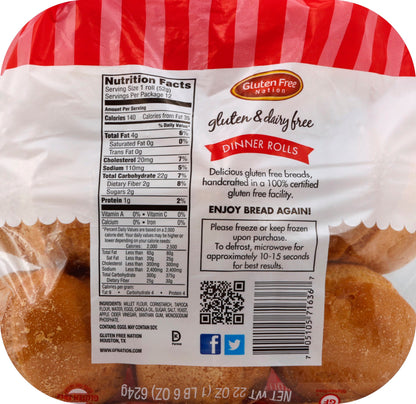 GF Dinner Rolls- case of 6