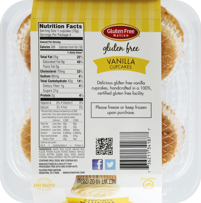 GF Vanilla Cupcakes- case of 8